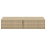 vidaXL Cutie de depozitare de grădină Bej 220x50x58 cm Poly Ratan vidaXL Cutie de depozitare de grădină Bej 220x50x58 cm Poly Ratan