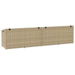 vidaXL Cutie de depozitare de grădină Bej 220x50x58 cm Poly Ratan vidaXL Cutie de depozitare de grădină Bej 220x50x58 cm Poly Ratan
