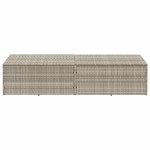 vidaXL Cutie de depozitare grădină gri deschis 220x50x58 cm Poly Ratan vidaXL Cutie de depozitare grădină gri deschis 220x50x58 cm Poly Ratan