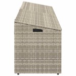 vidaXL Cutie de depozitare grădină gri deschis 220x50x58 cm Poly Ratan vidaXL Cutie de depozitare grădină gri deschis 220x50x58 cm Poly Ratan