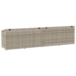vidaXL Cutie de depozitare grădină gri deschis 220x50x58 cm Poly Ratan vidaXL Cutie de depozitare grădină gri deschis 220x50x58 cm Poly Ratan
