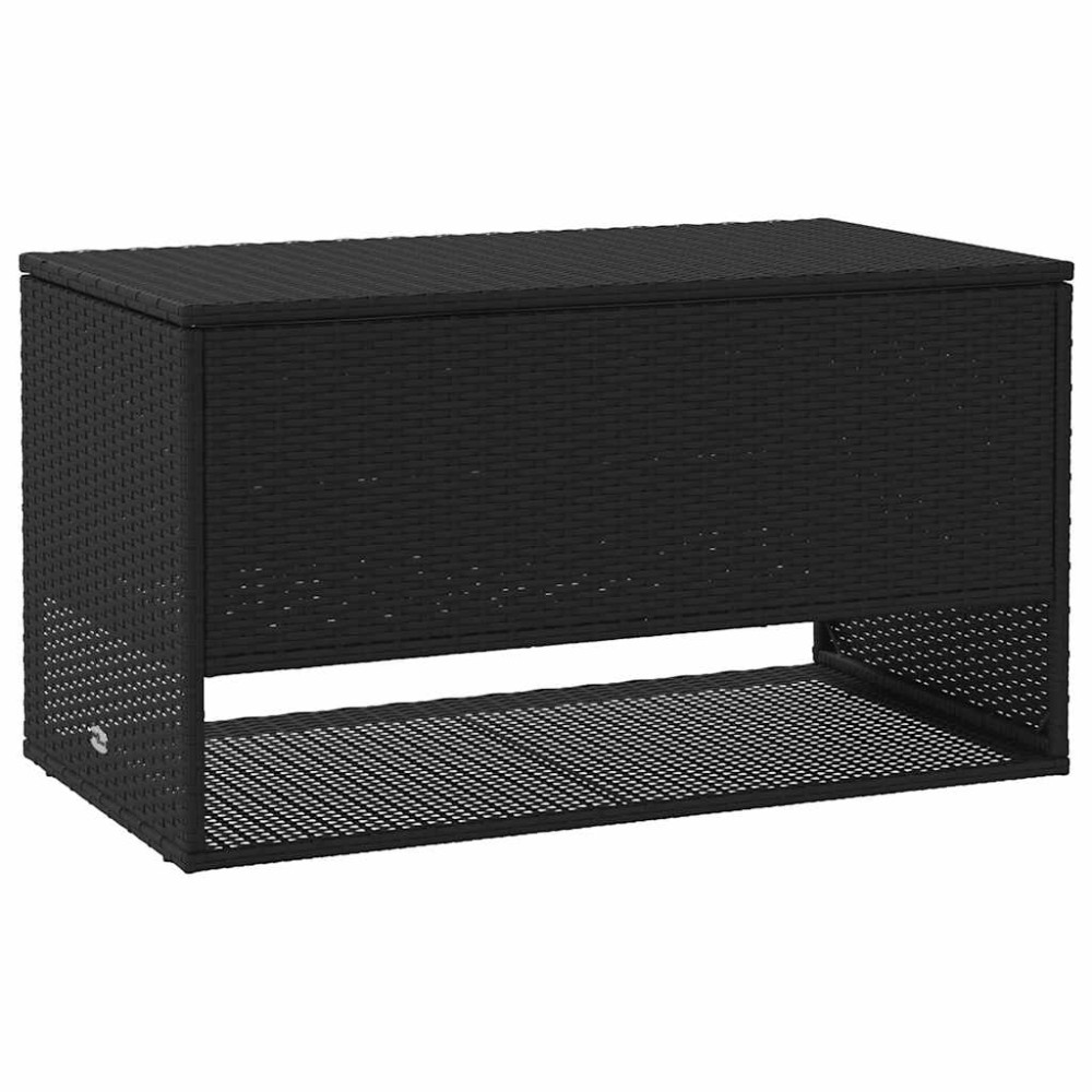 vidaXL Cutie de perne de exterior Negru 100x55x55,5 cm Poly Rattan