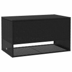 vidaXL Cutie de perne de exterior Negru 100x55x55,5 cm Poly Rattan vidaXL Cutie de perne de exterior Negru 100x55x55,5 cm Poly Rattan