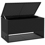 vidaXL Cutie de perne de exterior Negru 100x55x55,5 cm Poly Rattan vidaXL Cutie de perne de exterior Negru 100x55x55,5 cm Poly Rattan