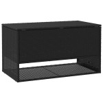 vidaXL Cutie de perne de exterior Negru 100x55x55,5 cm Poly Rattan vidaXL Cutie de perne de exterior Negru 100x55x55,5 cm Poly Rattan