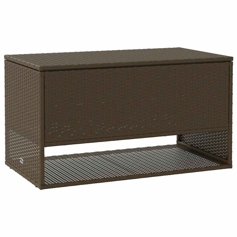 vidaXL Cutie de perne de exterior maro 100x55x55,5 cm Poly Rattan