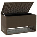 vidaXL Cutie de perne de exterior maro 100x55x55,5 cm Poly Rattan vidaXL Cutie de perne de exterior maro 100x55x55,5 cm Poly Rattan
