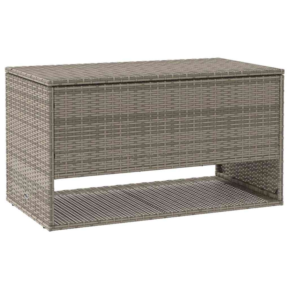 vidaXL Cutie de perne de exterior gri 100x55x55,5 cm Poly Rattan