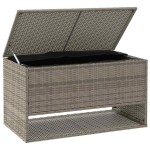 vidaXL Cutie de perne de exterior gri 100x55x55,5 cm Poly Rattan vidaXL Cutie de perne de exterior gri 100x55x55,5 cm Poly Rattan