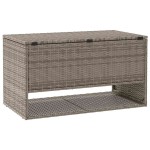 vidaXL Cutie de perne de exterior gri 100x55x55,5 cm Poly Rattan vidaXL Cutie de perne de exterior gri 100x55x55,5 cm Poly Rattan