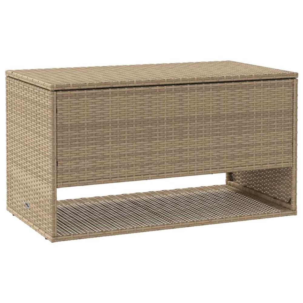 vidaXL Cutie de perne de exterior Bej 100x55x55,5 cm Poly Rattan