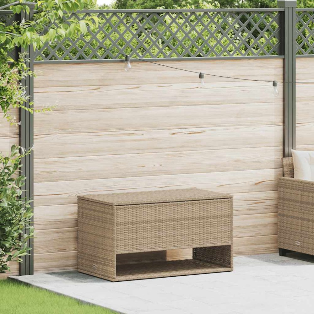 vidaXL Cutie de perne de exterior Bej 100x55x55,5 cm Poly Rattan