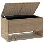 vidaXL Cutie de perne de exterior Bej 100x55x55,5 cm Poly Rattan vidaXL Cutie de perne de exterior Bej 100x55x55,5 cm Poly Rattan