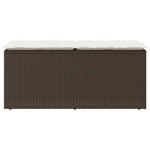 vidaXL Bancă de grădină cu pernă maro 110x40x44 cm polirattan vidaXL Bancă de grădină cu pernă maro 110x40x44 cm polirattan