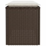 vidaXL Bancă de grădină cu pernă maro 110x40x44 cm polirattan vidaXL Bancă de grădină cu pernă maro 110x40x44 cm polirattan