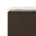 vidaXL Bancă de grădină cu pernă maro 110x40x44 cm polirattan vidaXL Bancă de grădină cu pernă maro 110x40x44 cm polirattan