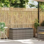 vidaXL Bancă de grădină cu pernă gri 110x40x44 cm polirattan