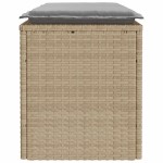 vidaXL Bancă de grădină cu pernă Bej 110x40x44 cm polirattan vidaXL Bancă de grădină cu pernă Bej 110x40x44 cm polirattan
