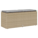 vidaXL Bancă de grădină cu pernă Bej 110x40x44 cm polirattan vidaXL Bancă de grădină cu pernă Bej 110x40x44 cm polirattan