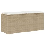vidaXL Bancă de grădină cu pernă Bej 110x40x44 cm polirattan vidaXL Bancă de grădină cu pernă Bej 110x40x44 cm polirattan