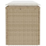 vidaXL Bancă de grădină cu pernă Bej 110x40x44 cm polirattan vidaXL Bancă de grădină cu pernă Bej 110x40x44 cm polirattan
