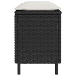 vidaXL Bancă de grădină cu pernă neagră 110x30x40,5 cm Poly Rattan vidaXL Bancă de grădină cu pernă neagră 110x30x40,5 cm Poly Rattan