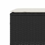 vidaXL Bancă de grădină cu pernă neagră 110x30x40,5 cm Poly Rattan vidaXL Bancă de grădină cu pernă neagră 110x30x40,5 cm Poly Rattan