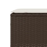 vidaXL Bancă de grădină cu pernă, maro,110x30x40,5 cm, poliratan vidaXL Bancă de grădină cu pernă, maro,110x30x40,5 cm, poliratan