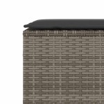 vidaXL Bancă de grădină cu pernă, gri, 110x30x40,5 cm, poliratan vidaXL Bancă de grădină cu pernă, gri, 110x30x40,5 cm, poliratan