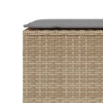 vidaXL Bancă de grădină cu pernă Bej 110x30x40,5 cm Poly Ratan vidaXL Bancă de grădină cu pernă Bej 110x30x40,5 cm Poly Ratan