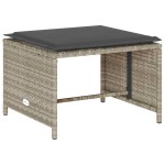 vidaXL Set canapea de grădină 5 piese cu perne stivuibile gri deschis vidaXL Set canapea de grădină 5 piese cu perne stivuibile gri deschis