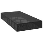 vidaXL Sezlong cu pernă plutitoare Rattan poli negru vidaXL Sezlong cu pernă plutitoare Rattan poli negru