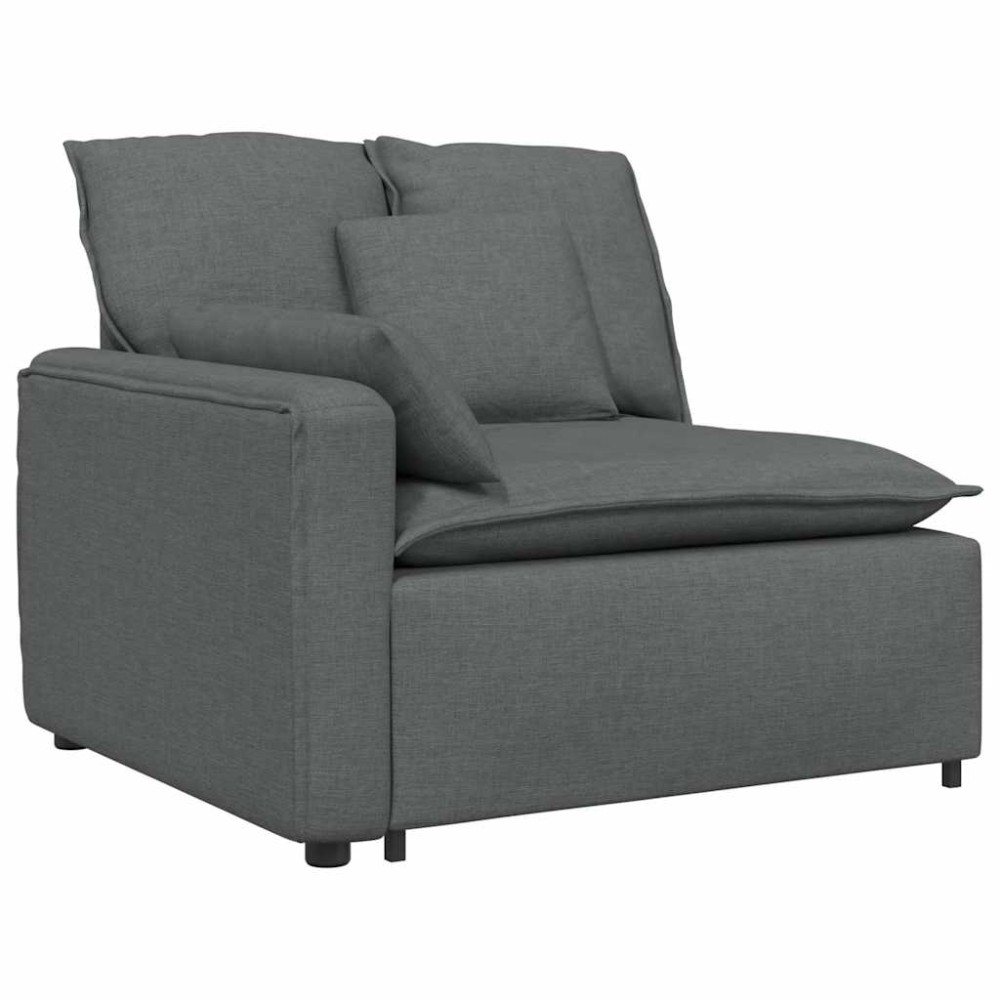 vidaXL Modul modular capăt pentru cotieră canapea cu perne gri închis