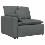 vidaXL Modul modular capăt pentru cotieră canapea cu perne gri închis