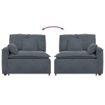 vidaXL Modul modular capăt pentru cotieră canapea cu perne gri închis vidaXL Modul modular capăt pentru cotieră canapea cu perne gri închis