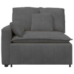 vidaXL Modul modular capăt pentru cotieră canapea cu perne gri închis vidaXL Modul modular capăt pentru cotieră canapea cu perne gri închis