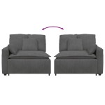 vidaXL Modul modular capăt pentru cotieră canapea cu perne gri închis vidaXL Modul modular capăt pentru cotieră canapea cu perne gri închis
