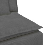 vidaXL Modul modular capăt pentru cotieră canapea cu perne gri închis vidaXL Modul modular capăt pentru cotieră canapea cu perne gri închis