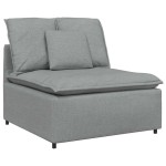 vidaXL Modul central canapea modulară cu perne, gri deschis, 100 cm vidaXL Modul central canapea modulară cu perne, gri deschis, 100 cm