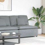 vidaXL Modul central canapea modulară cu perne, gri deschis, 100 cm vidaXL Modul central canapea modulară cu perne, gri deschis, 100 cm
