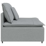 vidaXL Modul central canapea modulară cu perne, gri deschis, 100 cm vidaXL Modul central canapea modulară cu perne, gri deschis, 100 cm