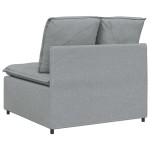 vidaXL Modul central canapea modulară cu perne, gri deschis, 100 cm vidaXL Modul central canapea modulară cu perne, gri deschis, 100 cm