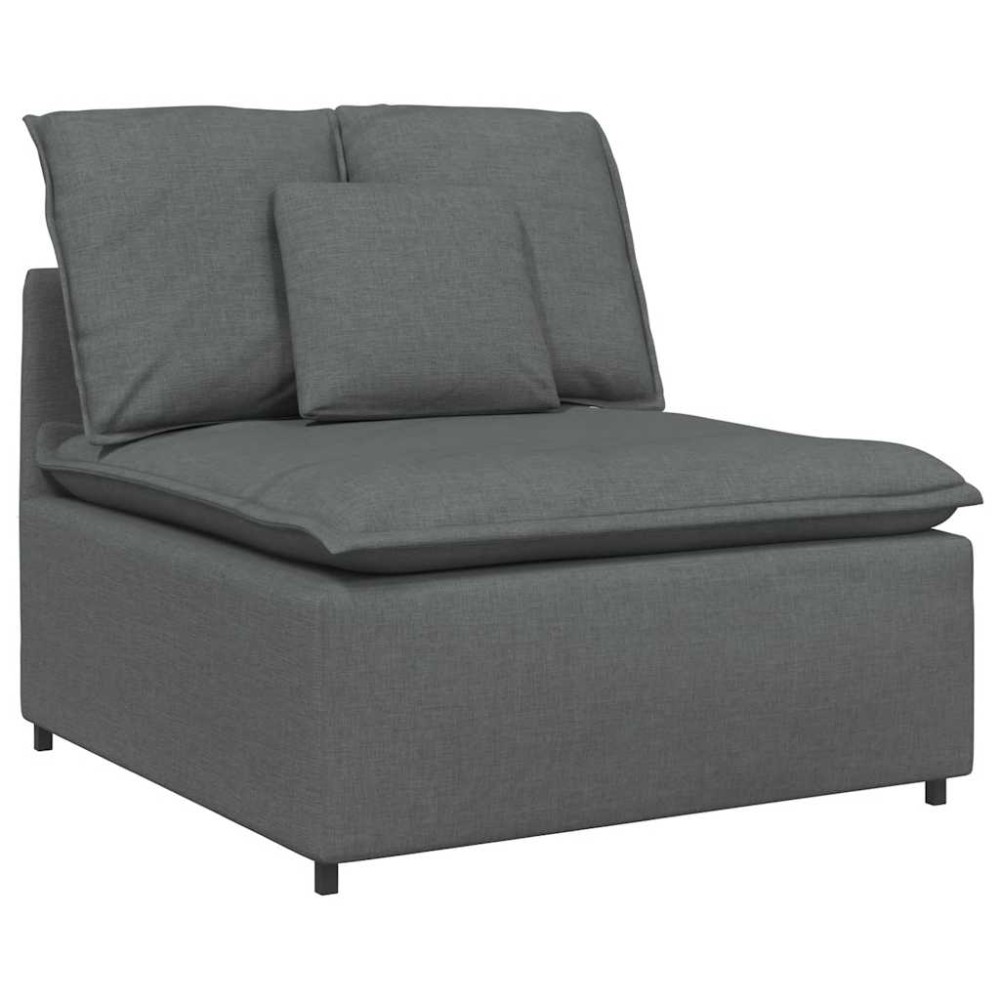 vidaXL Modul central canapea modulară cu perne gri închis 100 cm