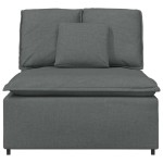 vidaXL Modul central canapea modulară cu perne gri închis 100 cm vidaXL Modul central canapea modulară cu perne gri închis 100 cm