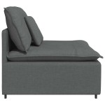 vidaXL Modul central canapea modulară cu perne gri închis 100 cm vidaXL Modul central canapea modulară cu perne gri închis 100 cm