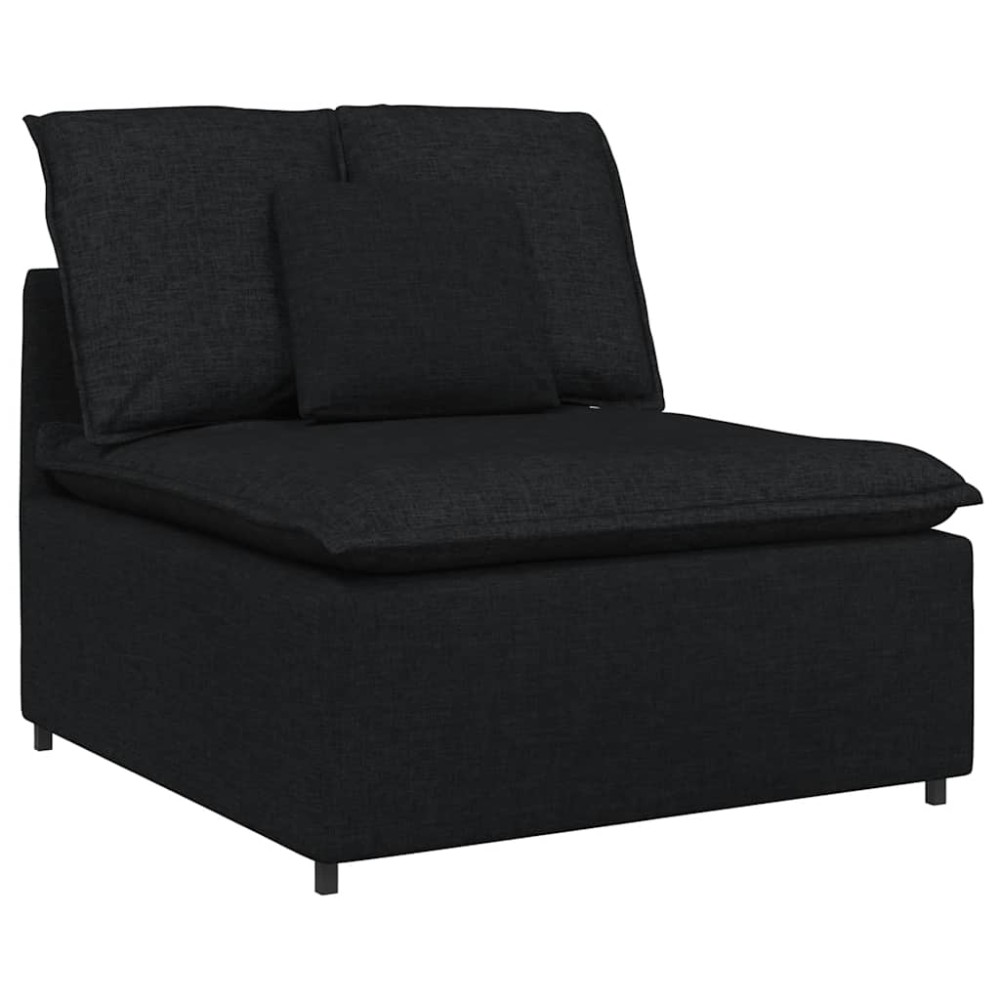 vidaXL Modul central de canapea modulară cu perne, negru, 100 cm