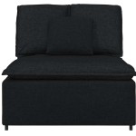 vidaXL Modul central de canapea modulară cu perne, negru, 100 cm vidaXL Modul central de canapea modulară cu perne, negru, 100 cm
