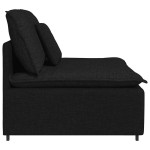 vidaXL Modul central de canapea modulară cu perne, negru, 100 cm vidaXL Modul central de canapea modulară cu perne, negru, 100 cm