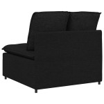 vidaXL Modul central de canapea modulară cu perne, negru, 100 cm vidaXL Modul central de canapea modulară cu perne, negru, 100 cm