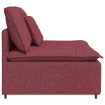 vidaXL Modul central canapea modulară cu perne, roșu vin, 100 cm vidaXL Modul central canapea modulară cu perne, roșu vin, 100 cm